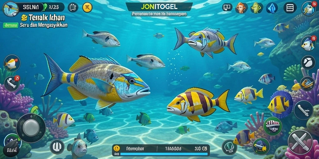 Tampilan seru dari gameplay JONITOGEL yang penuh aksi Tembak Ikan.