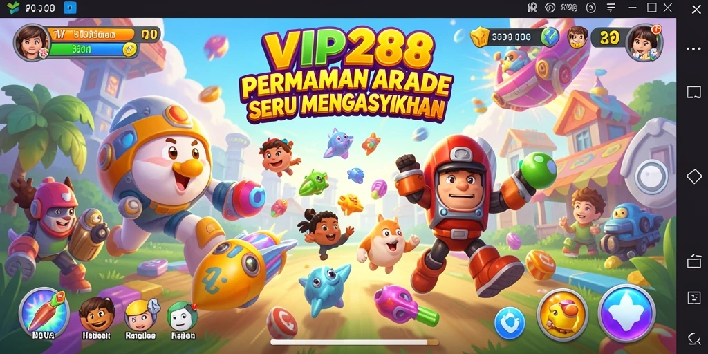 Screenshot menunjukkan gameplay Arcade yang seru dan penuh tantangan.
