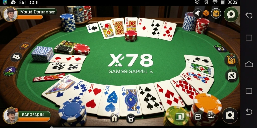 Screenshot gameplay X78 menampilkan momen seru bermain Gaple.